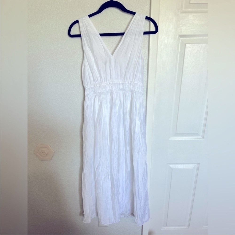 Vince Pleated Double V-Neck Dress - Picture 8 of 10